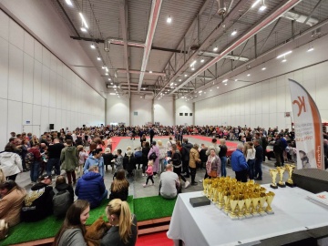 Basset Hound wygrywa wystawę w łódzkiej hali Expo